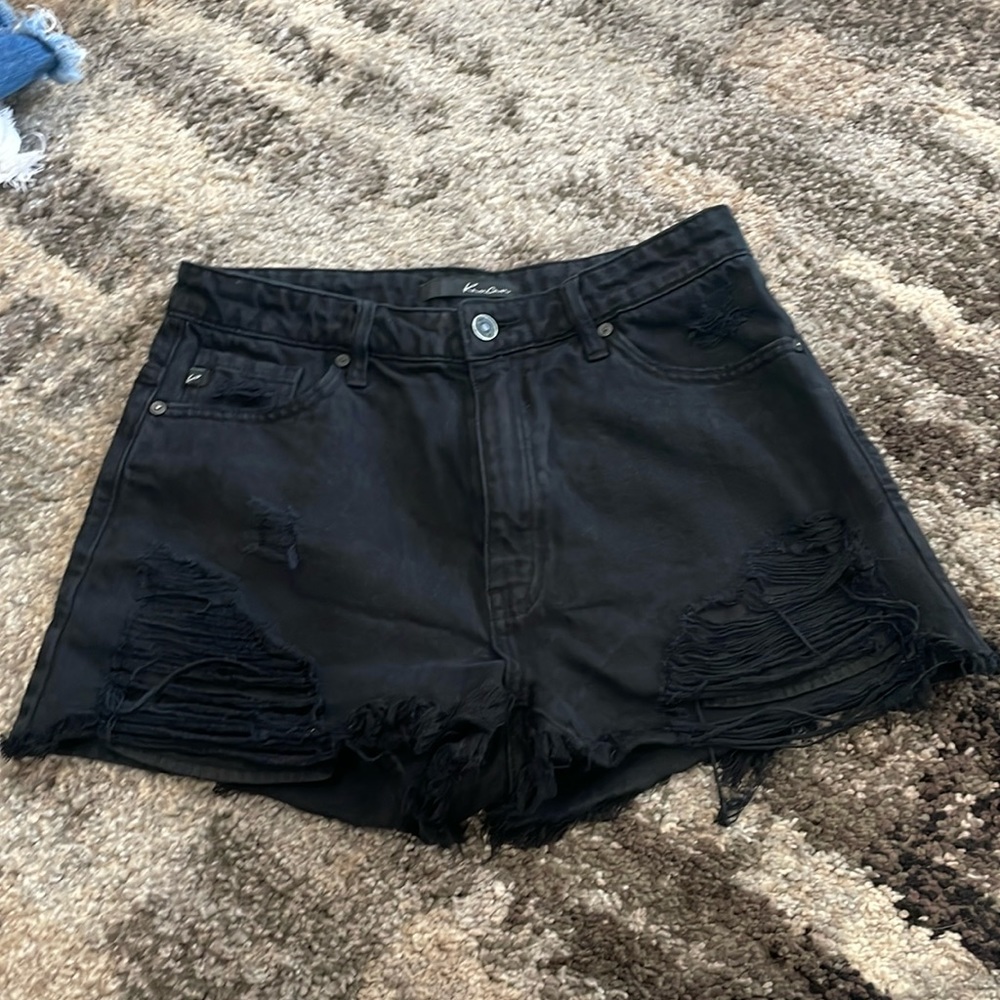 High waisted black KanCan shorts - size large (28ish)